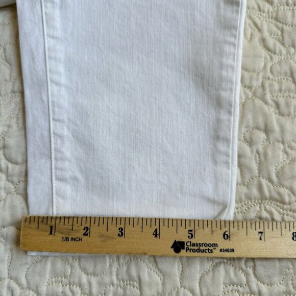 NWT Eileen Fisher Ankle‎ Jeans Pants Size 8 Ivory Organic Cotton Stretch Denim - Picture 9 of 11